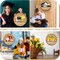 16-Piece Interchangeable Seasonal Welcome Sign – 12” Rustic Farmhouse Front Door Hanging Decor with 15 Changeable Holiday Icons for Thanksgiving, Christmas, Winter & Year-Round Home Decorations (White Text, Wood Back)